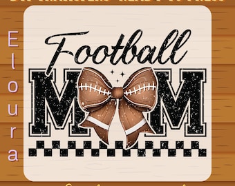 Transfert rétro Maman Footballeuse DTF, Prêt à presser Coquette Football, Nœud papillon Football, Jour de match, Maman Footballeuse, Maman Supportrice, Maman Sportive