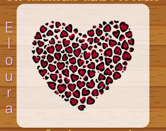 Leopard Print Heart DTF Transfer: Ready to Press, Valentines Day Shirt Design, Valentine