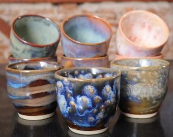 Taza de café y té de cerámica hecha a mano / Gres para capuchino / Vasos de cerámica