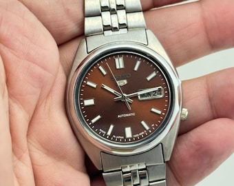 Vintage Seiko 5 Mod: Brown Dial 17 Jewels Automatic Vintage Watch