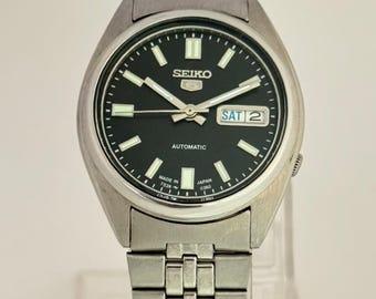 Seiko 5 7S26-3040 Vintage Automatic Men's Watch Day Date Japanese