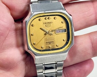 Vintage Watch Seiko 5 Automatic 17 Jewels 7009-529A Stainless Steel Japan