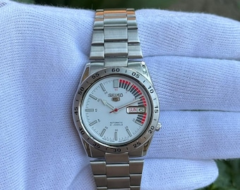 Vintage Seiko 5 7S26-01T0 Automatic Men's Watch Custom White Dial, Japan Made