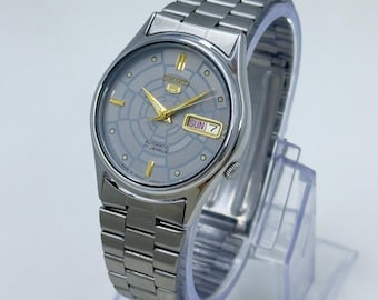 Seiko 5 7009-3101 Automatic Men's Wristwatch Day Date Japanese