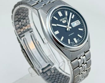 Seiko 5 7S26-3040 Vintage Automatic Men's Watch Day Date Japanese