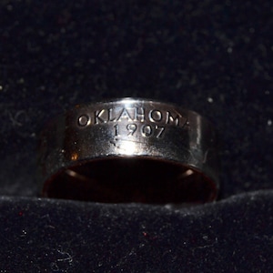 Oklahoma State Quarter Coin Ring