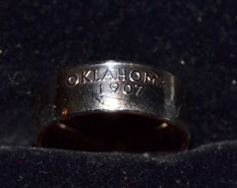 Oklahoma State Quarter Coin Ring