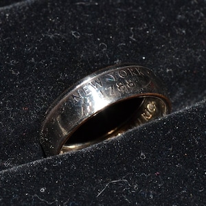 New York State Quarter Coin Ring