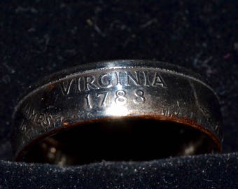 CUSTOM State and U.S Territories Quarter Coin Rings