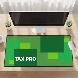 Prices Vary - Desk Mats & Mouse Pad - Tax Pro, Tax Season, Finance, Minimalism - Desk Pad, Playmat, Extra Large Mousepad, Small Mouse Pad