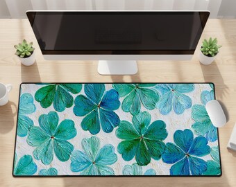 Prices Vary - Desk Mats & Mouse Pad - Clovers, Botanical, Floral, 3D Illusion - Desk Pad, Playmat, Extra Large Mousepad, Small Mouse Pad