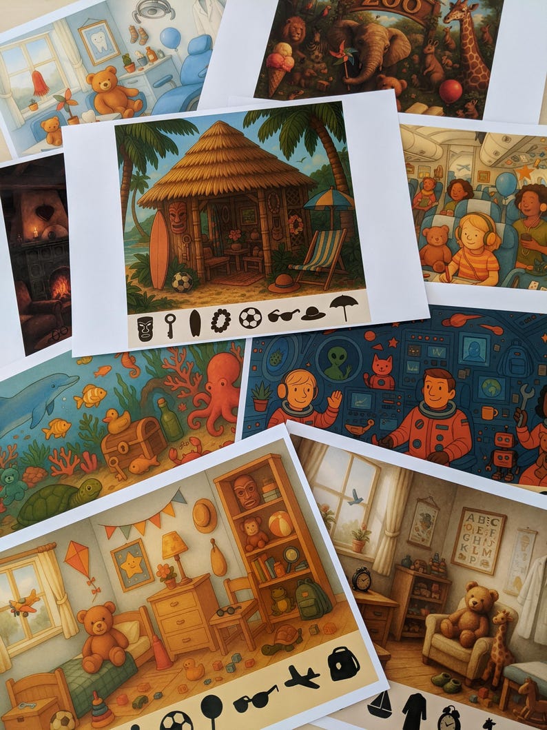 Hidden Objects Printable Game PDF | I Spy Activity for Kids, Spot the ...