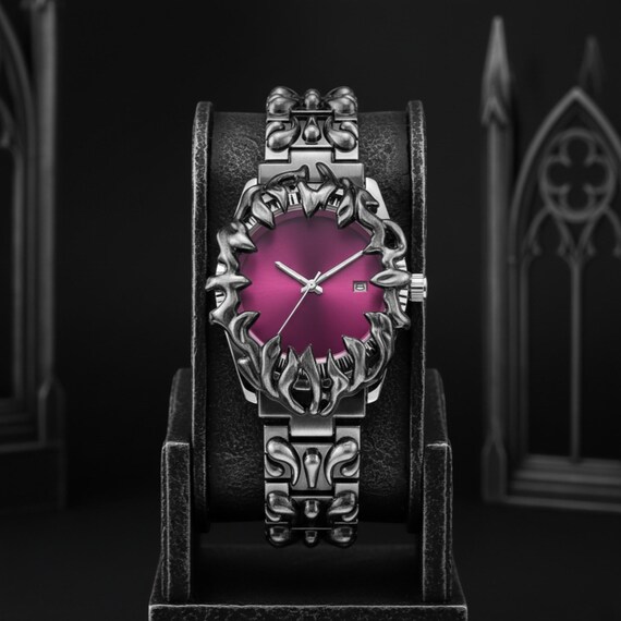 Claw Quartz Watch for Men Gothic Y2K Retro 45mm Steel Band 