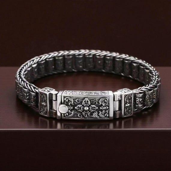 Gothic Vajra Lutong Bracelet – Vintage Copper Tibetan Silver Unisex Punk Jewelry