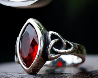 Anello con nodo celtico vichingo da uomo: amuleto norreno in acciaio inossidabile