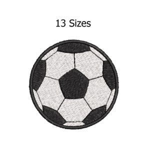 Stickdatei Fußball, Stickdatei Fussball, Mini Fussball, Sport Stickdatei, 13 Grössen