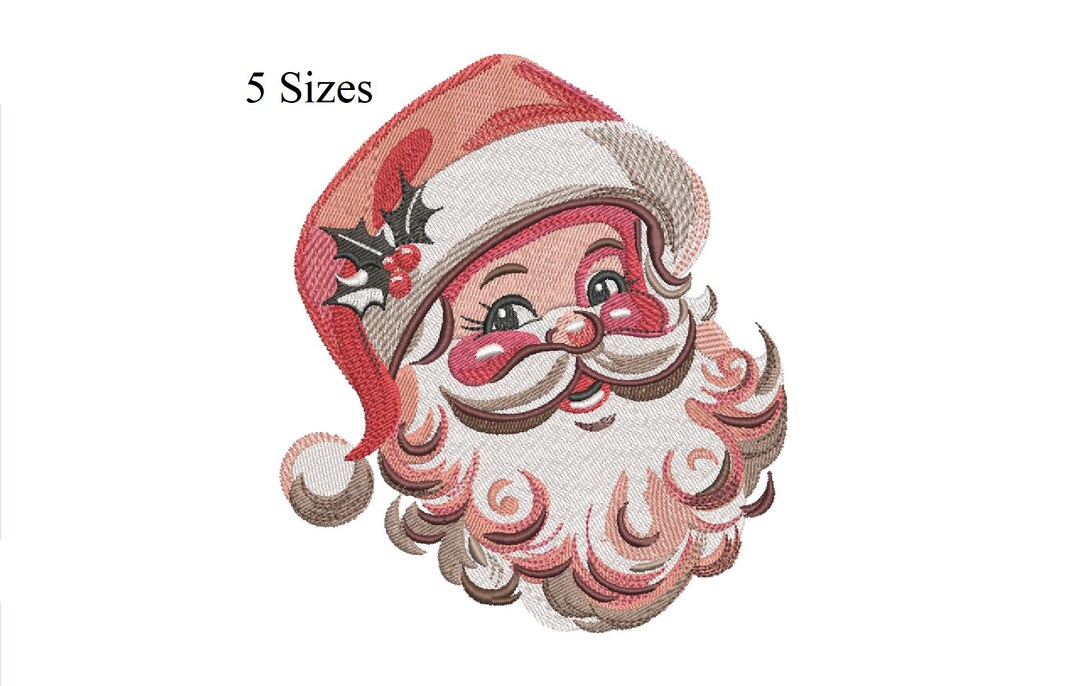 Embroidery Design Rocker Santa Retro Santa Embroidery Design, Vintage Christmas Embroidery File, Santa ...