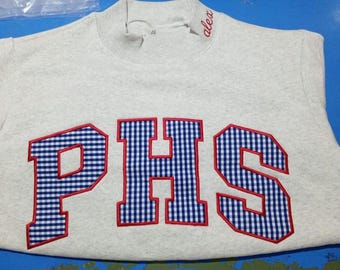 Customized Appliqué Embroidered Mock Neck | Personalized Gameday Mockneck | Cheerleader Custom College | Team Mascot Mockneck
