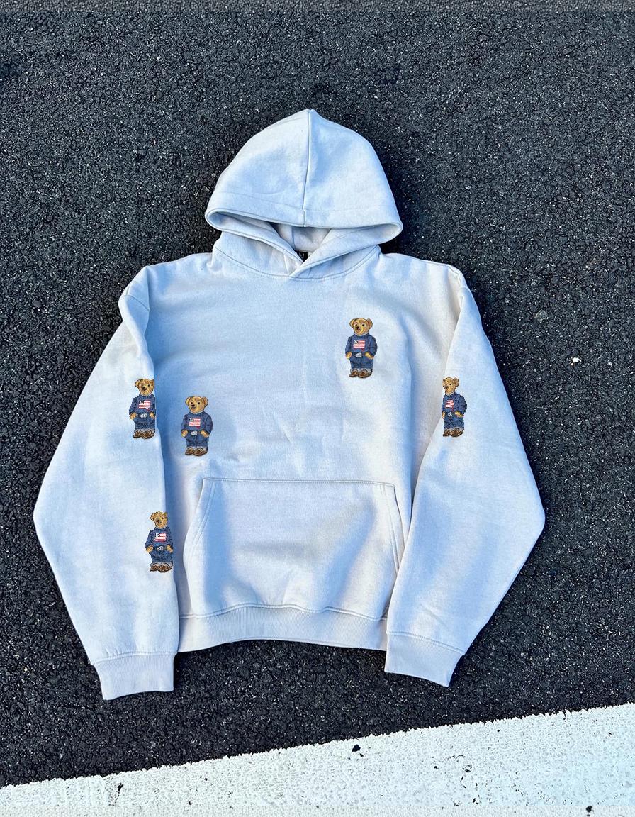 Bear Family Polo Ralph Lauren Vintage Polar Fleece Hoody Lunar New