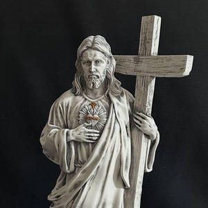 Jesus Christus Skulptur / Marmor Jesus / Statue unseres Herrn / Katholischer Glaube / Handgemachter Jesus / Jesus / Gesegneter Jesus / Religiöses Geschenk / Golgatha