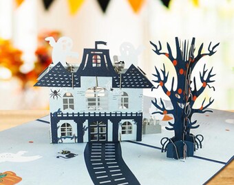 CUTPOPUP 3D-Pop-up-Karte Für Halloween – Blutmond-Motiv Mit ‚Süßes Oder Saures‘-Spruch