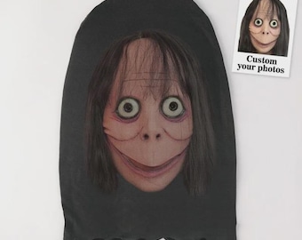 Red Lips Printed Lightweight Jersey Fabric Face Cover In Choice Of - Foto 2