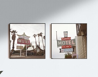 Old Sign Photography, Fine Art Print, Retro Motel Signs, Wall Decor, Pick Your Size