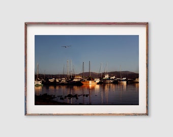 Sunrise in Sausalito, San Francisco Print, Marina, Sailboat Photography, Boat Photo, Nautical Decor, California Wall Art,