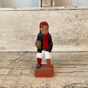 Vintage Wooden Sea Captain - Small Size - 4 inches - Nautical Decor