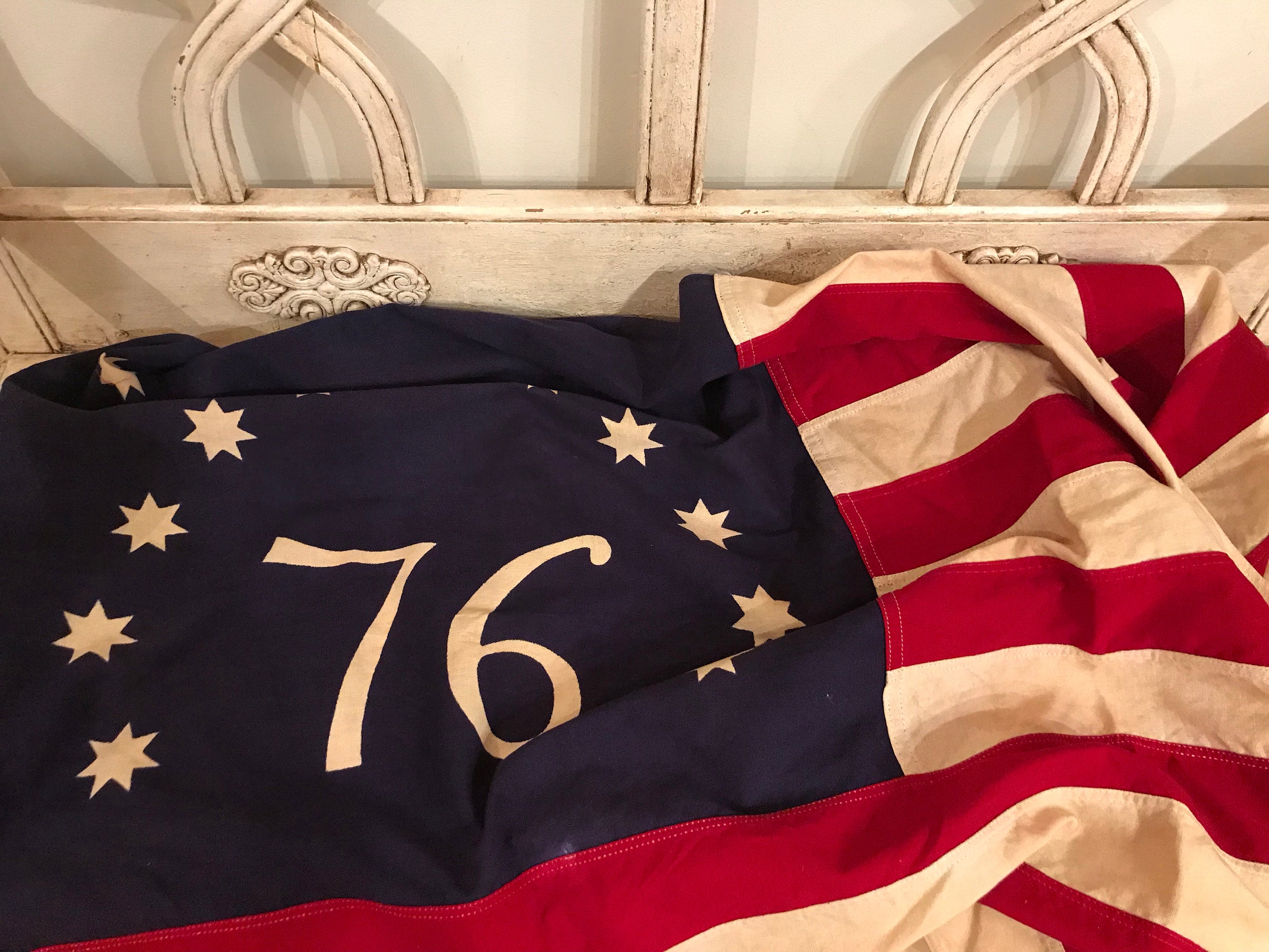 Vintage Bicentennial American Flag - 1976 - Lightly Distressed