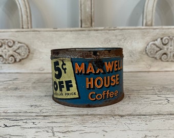 ヴィンテージ コーヒー缶 - Maxwell House コーヒー缶 - 蓋なし