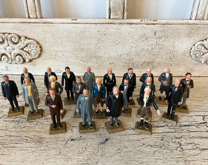 21 Vintage Marx 1960s Plastic President Figurines Lightly Etsy