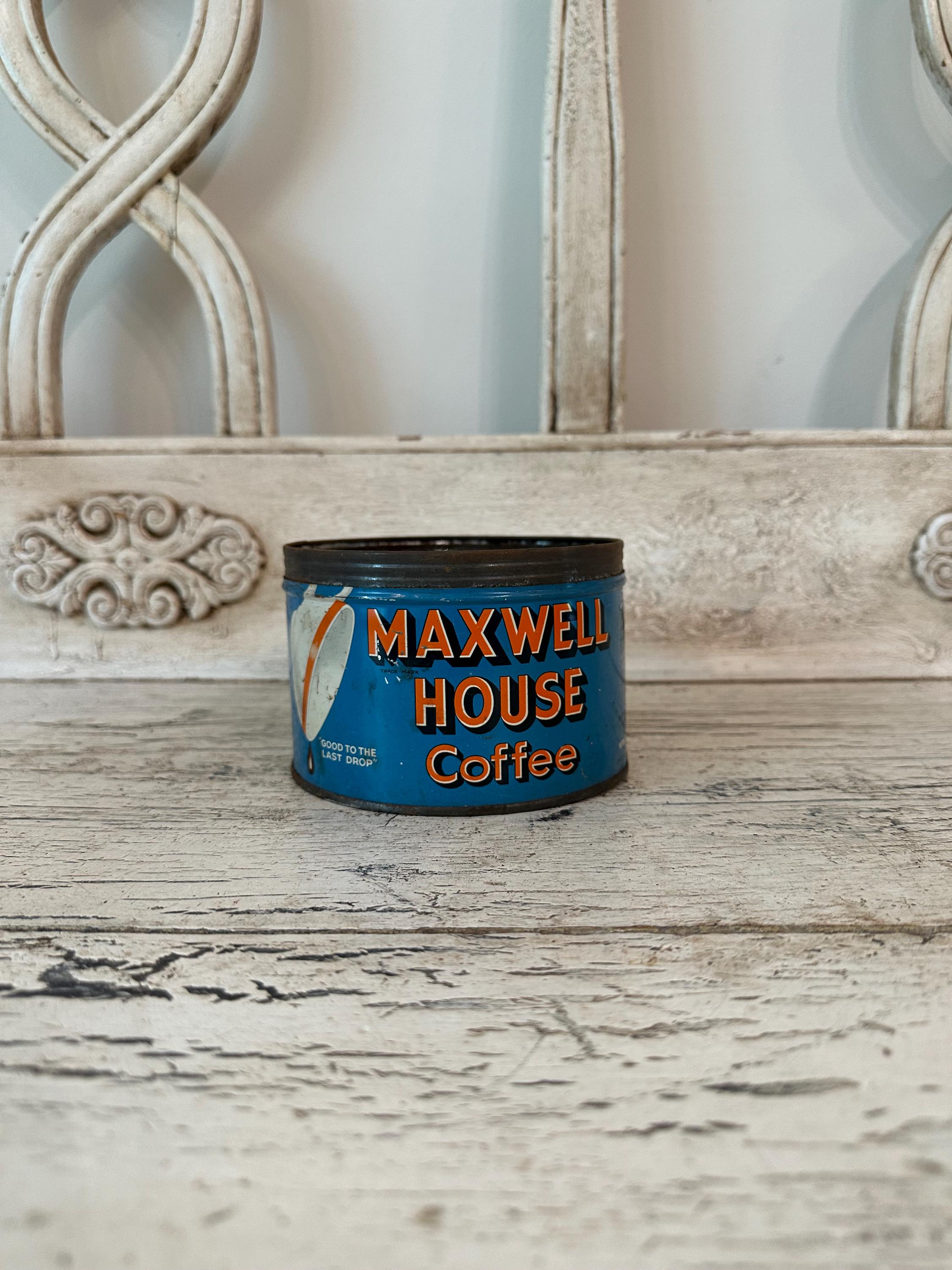 ヴィンテージ コーヒー缶 - Maxwell House コーヒー缶 - 蓋なし