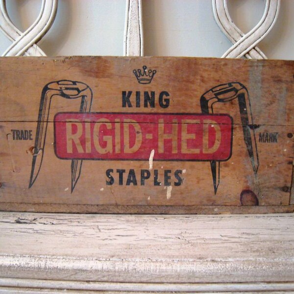 Rustic Wooden Advertising Crate - Rigid Hed