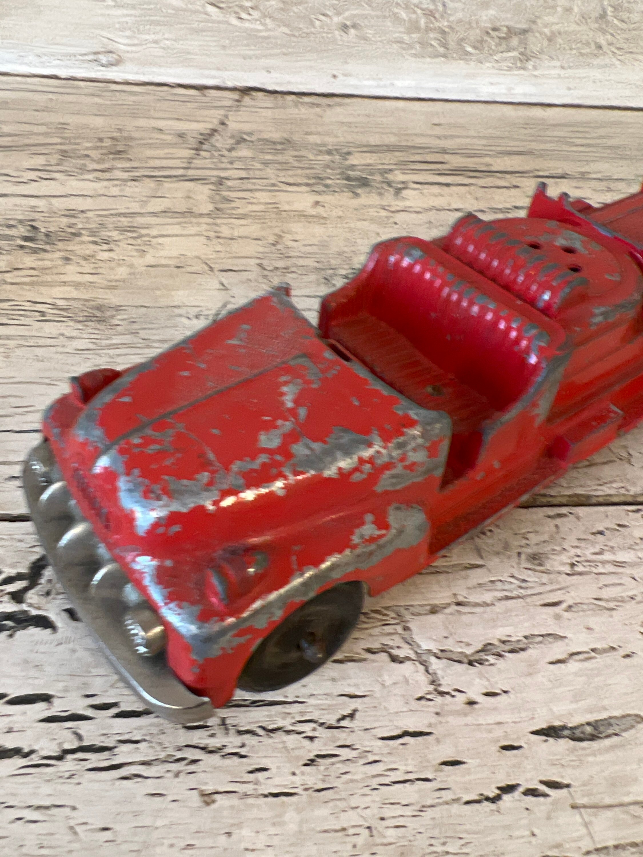 Vintage Toy Car - 1950s Cast Metal Car - Hubley Fire Truck