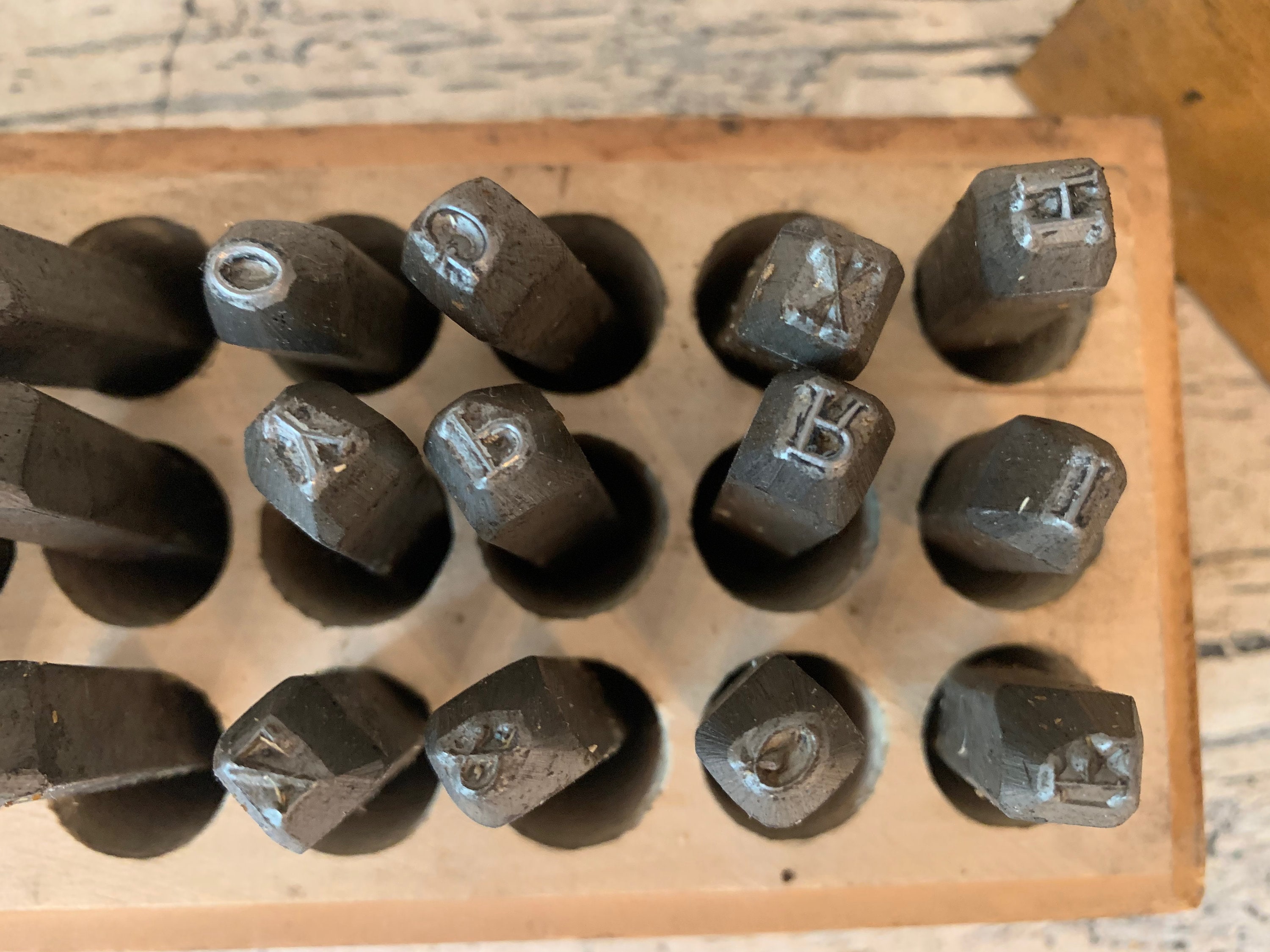 Vintage Steel Letter Punch Set 3/16 Inch Letters Complete Etsy
