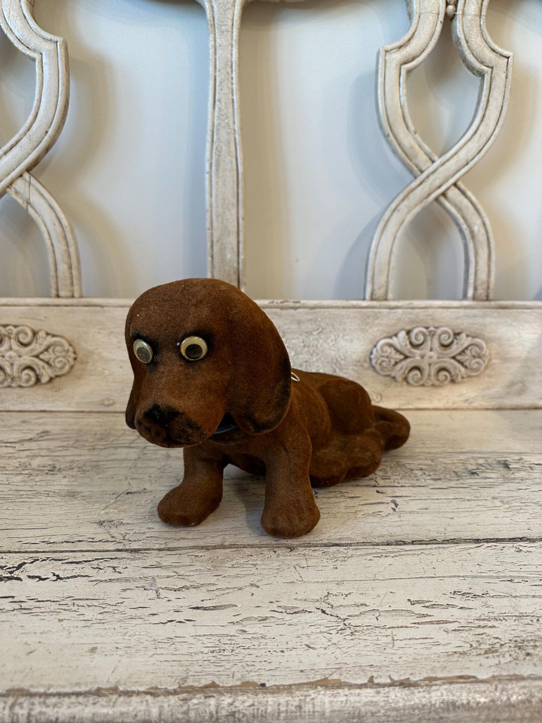 Vintage Bobblehead Nodder - Large Dog, 12 in - Flocked - Fun, Retro ...