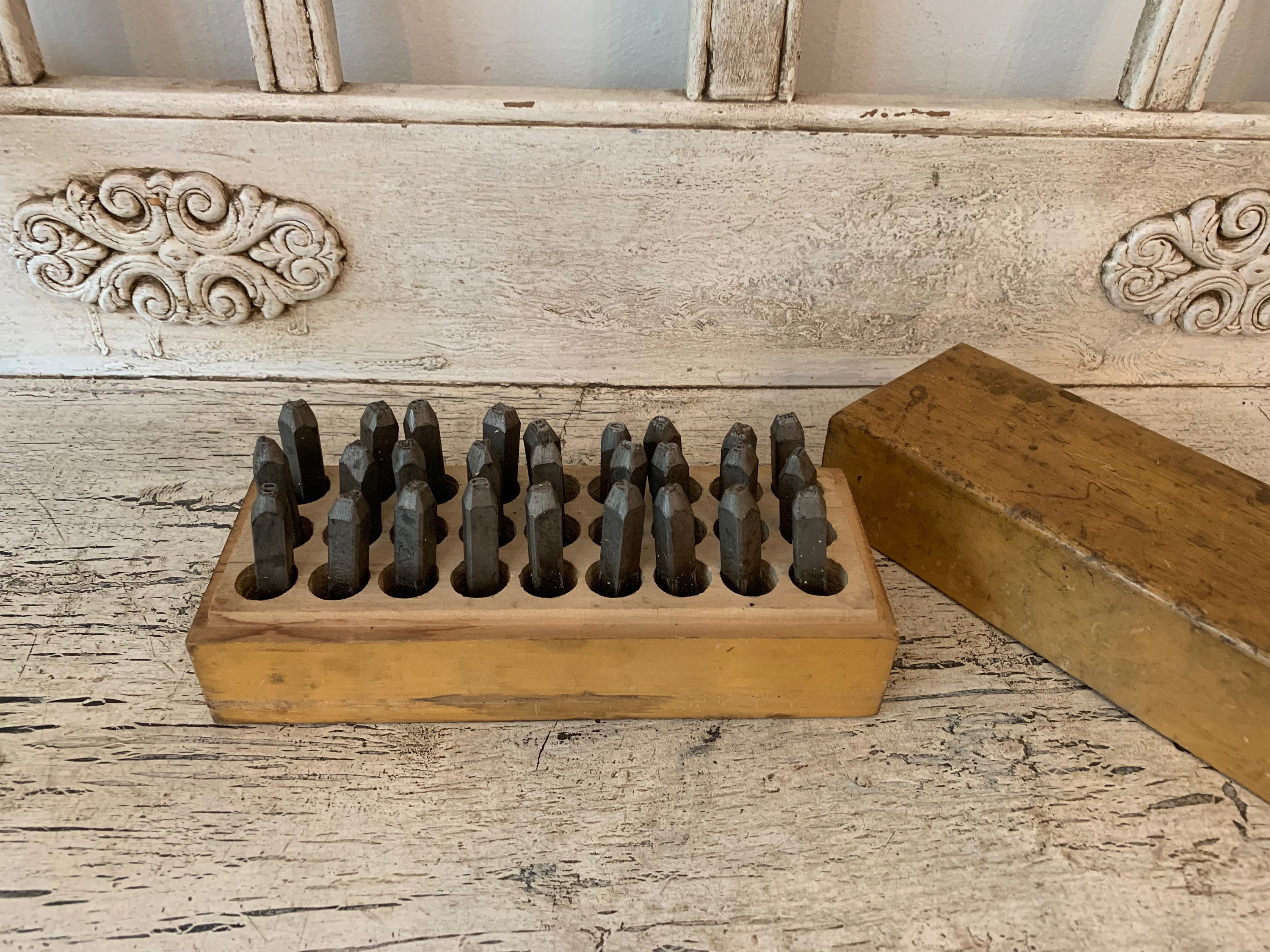 Vintage Steel Letter Punch Set 3/16 Inch Letters Complete Etsy