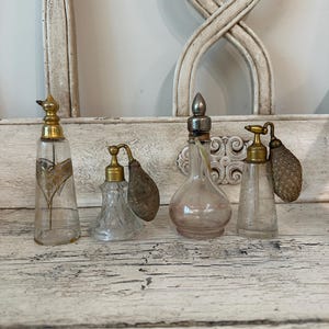 Instant Collection of Antique Perfume Atomizers and Bottles - Pretty Victorian and Edwardian Perfume Bottles for Decor