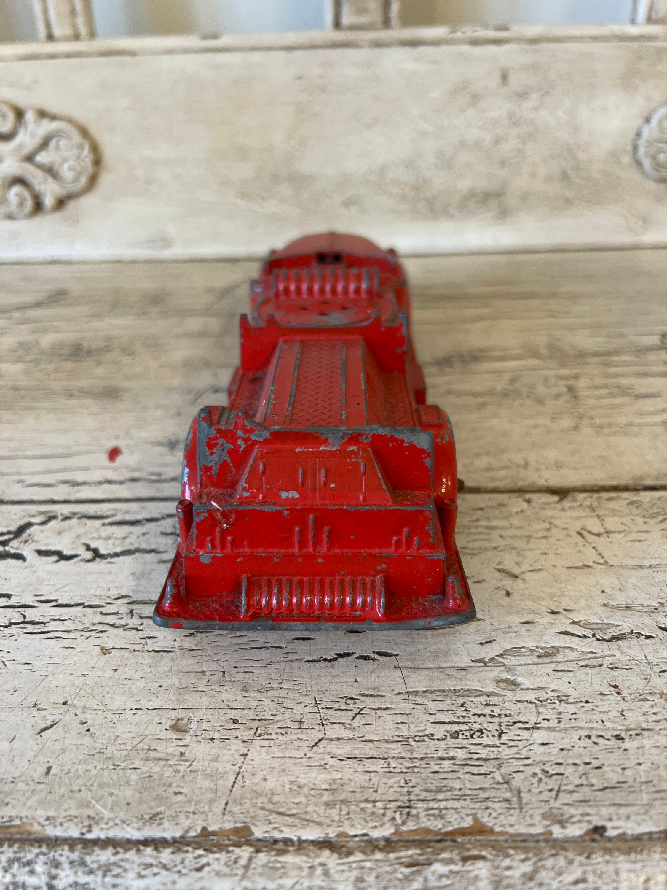 Vintage Toy Car - 1950s Cast Metal Car - Hubley Fire Truck