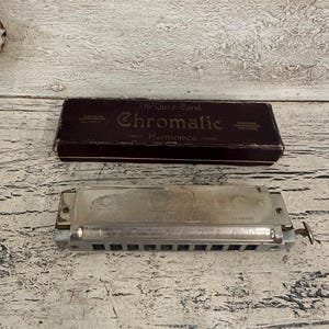 Vintage Harmonica - The Duss Band Chromatic Harmonica - Germany - G key