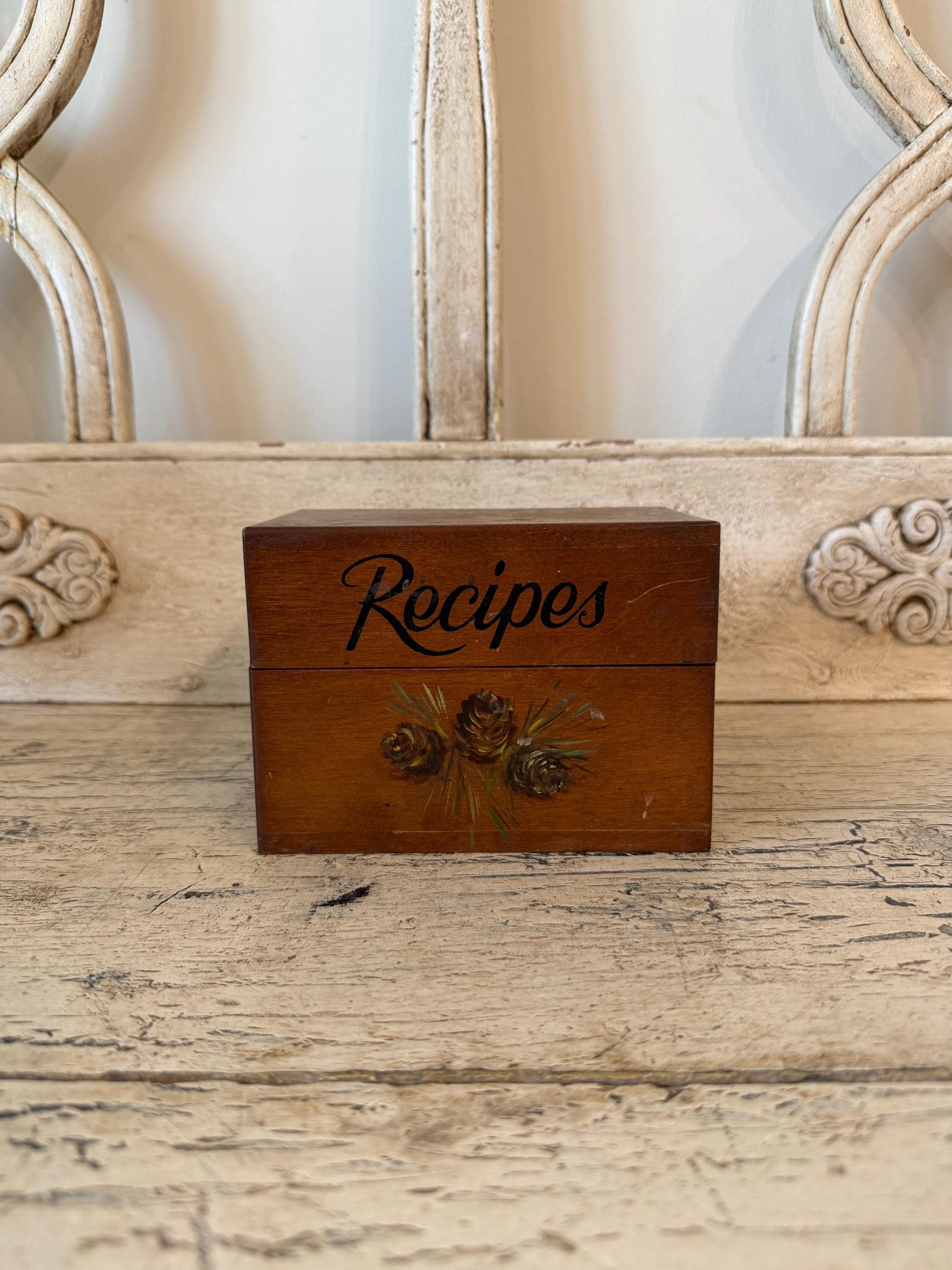 Rustic Recipe Box Labels Rustic Recipe Box - Small Hinged Wooden Box - Index Card Box - Etsy