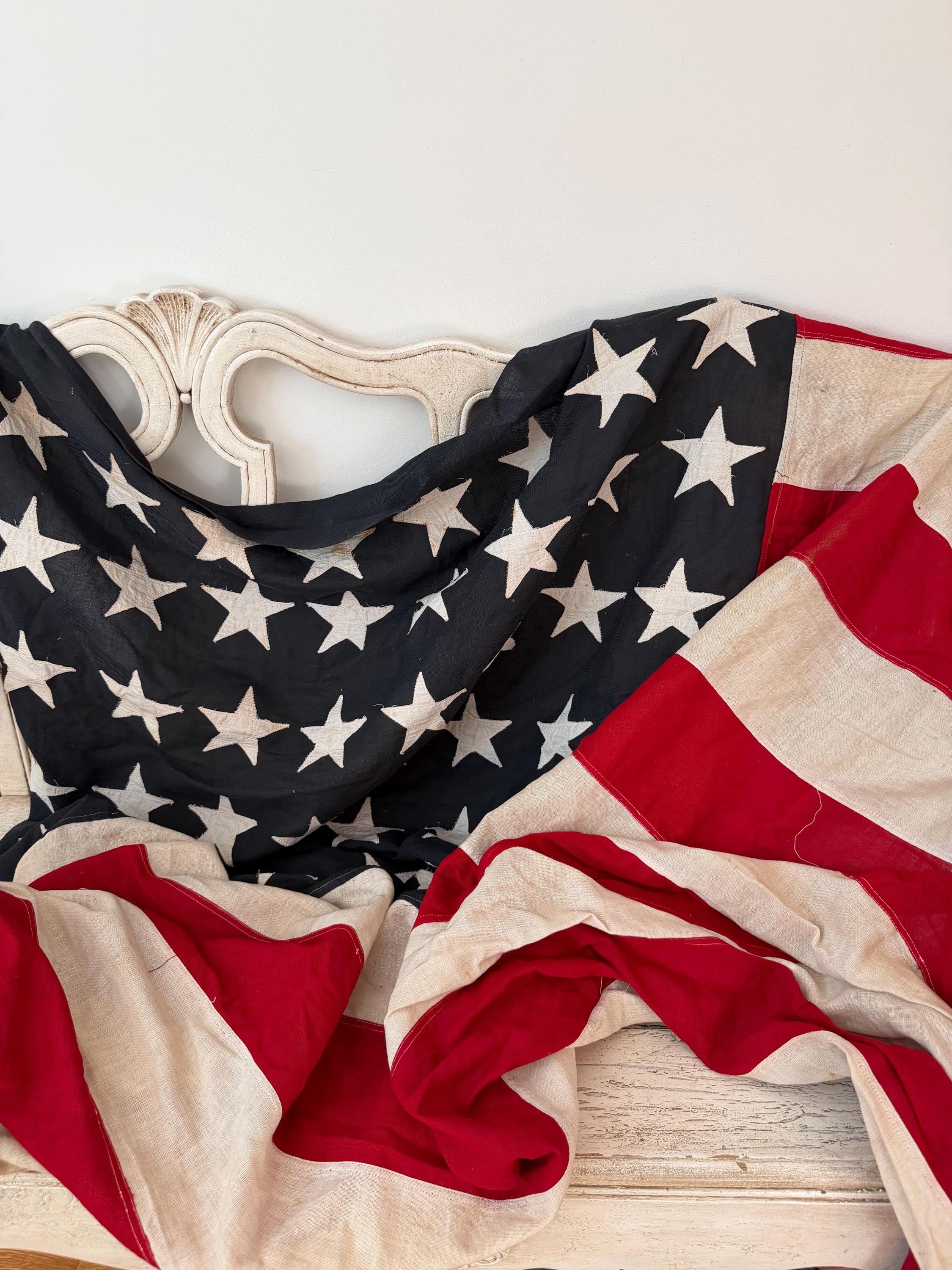 48 Star Vintage American Flag - Etsy 48 Star Vintage American Flag - Etsy