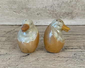 Vintage Duck Salt and Pepper Shakers - 1960s Kitschy Shaker Set - Fun Retro Decor