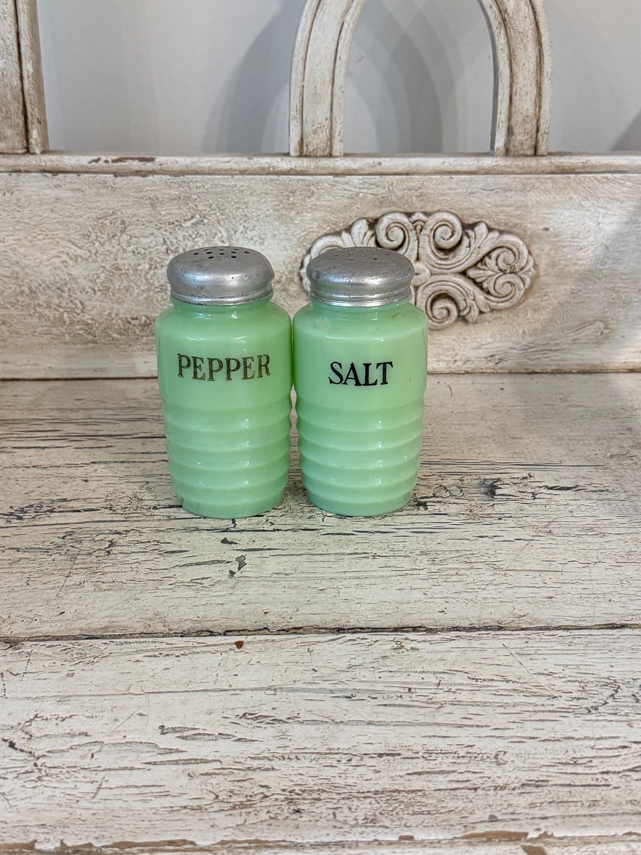 Jadeite Salt and Pepper Shakers - Etsy