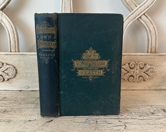 Everybody's Own Physician: How to Acquire and Preserve Health, 1883 - Vintage Medical Book - Distressed