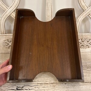 Vintage Wooden Desk Organizer Tray Inbox Outbox in Box - Etsy