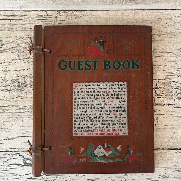 Vintage Guest Book Etsy
