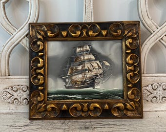 Vintage Sterling Silver 999 Clipper Ship Frame by Takehiko Seki - Etsy