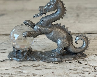 Vintage Pewter Dragon - Spoontiques - 1984 - Etsy